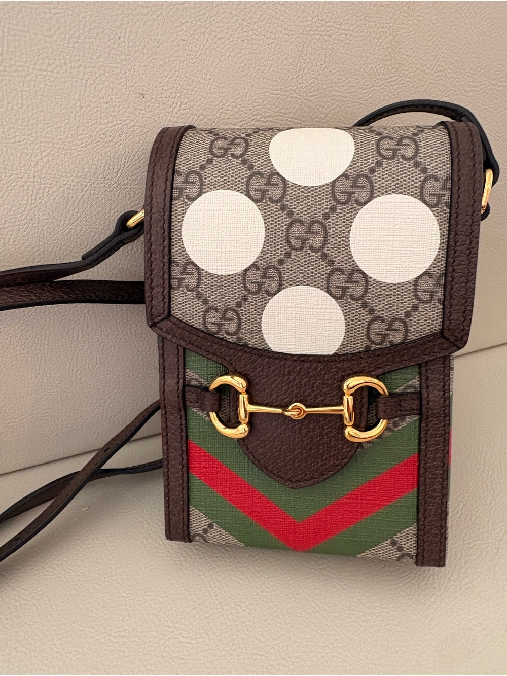 Gucci Horsebit 1955 GG Supreme Printed Mini Crossbody Bag